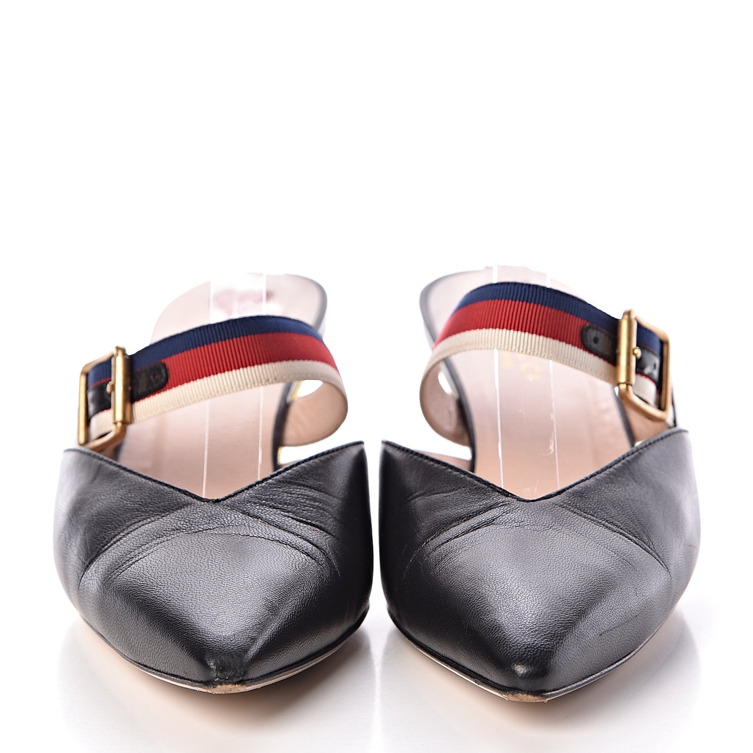 Gucci Malaga Kid Sylvie Web Bamboo Low Heel Mules 40 Black 2 of 14