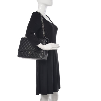 Chanel Caviar Quilted Maxi Single Flap Black 3 of 14