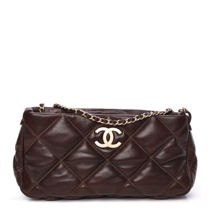 Chanel Lambskin Quilted Pochette Brown 1 of 7
