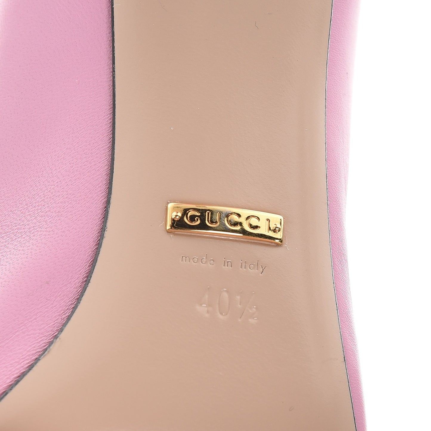 Nappa Queen Margaret Bow Mid Heel Pumps 40.5 Sugar Pink