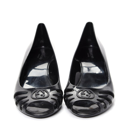 Gucci Rubber Jelly Marola Wedges 39 Black 2 of 10