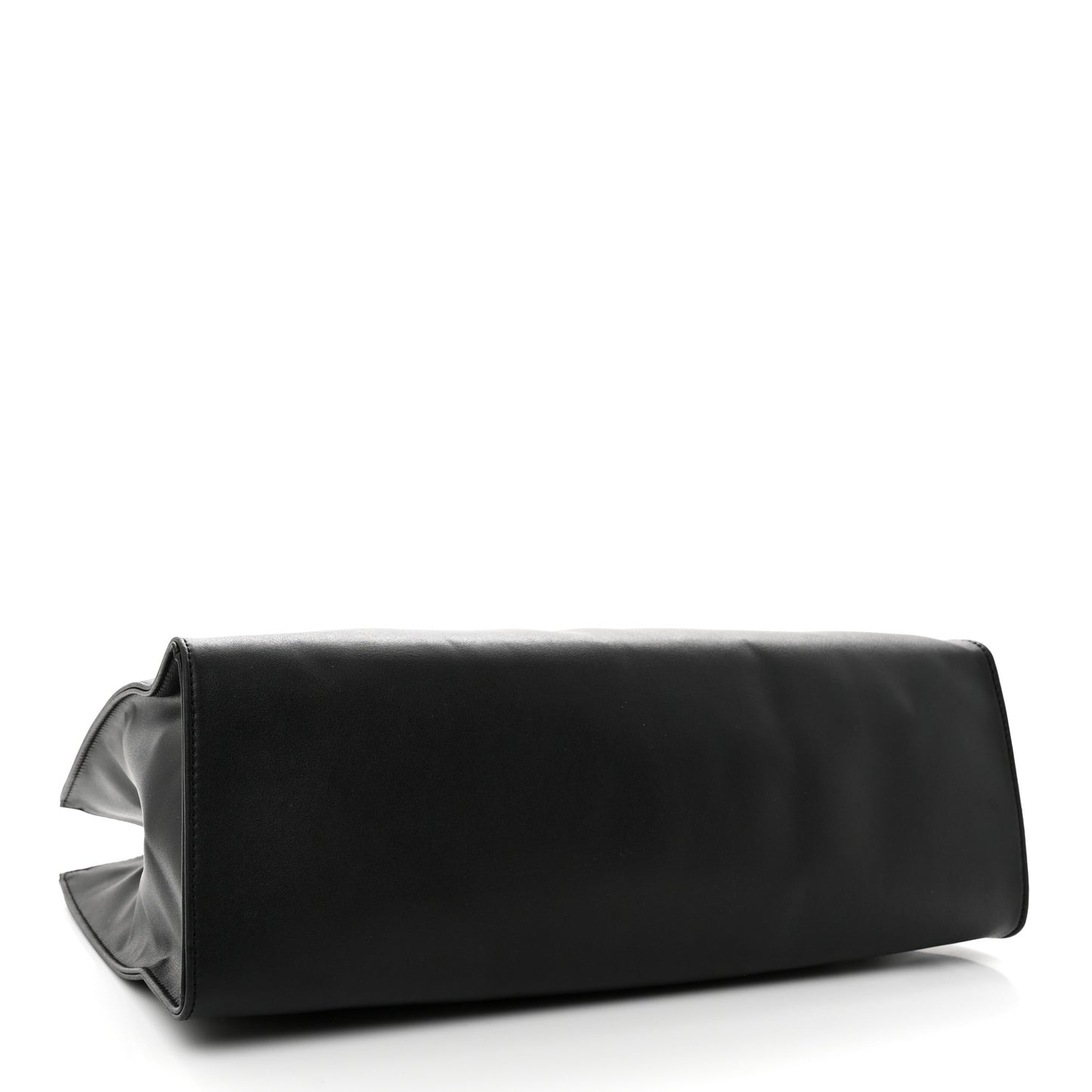 Vegan Leather Medium Shopping Bag Black