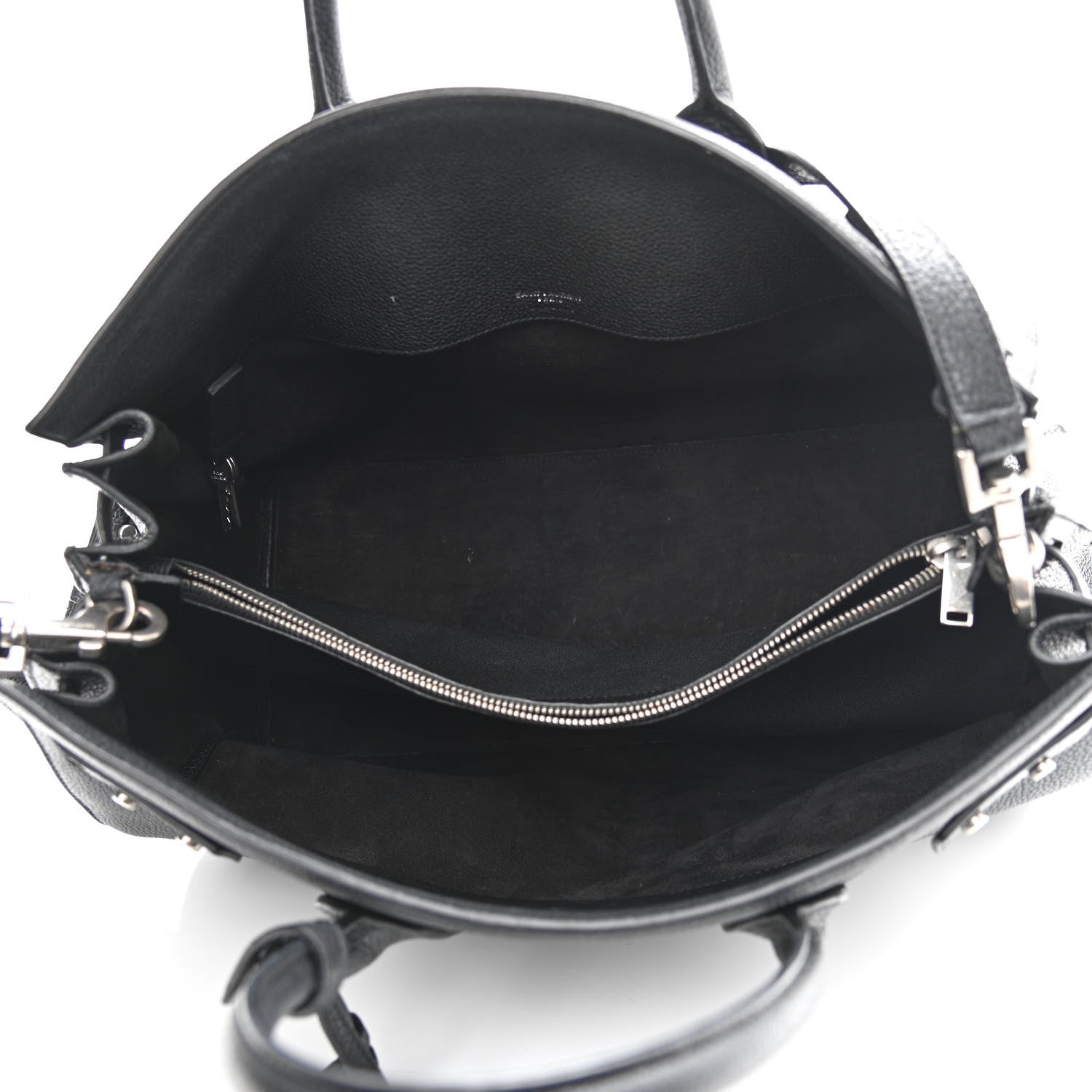 Saint Laurent Grained Calfskin Medium Souple Sac De Jour Black 5 of 12