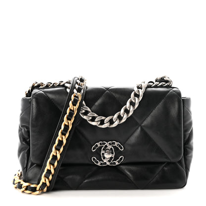Chanel Lambskin Quilted Medium Chanel 19 Flap Black 1 of 10