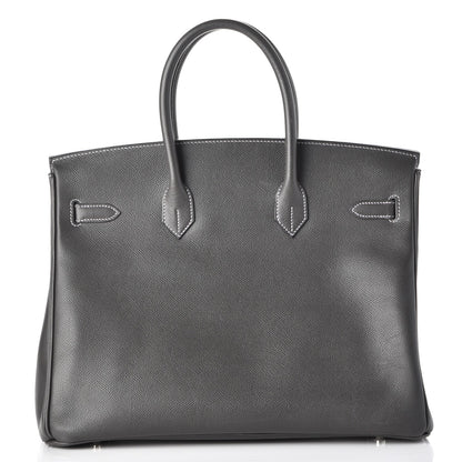Hermes Epsom Horseshoe Birkin 35 Etain Lilac 6 of 27
