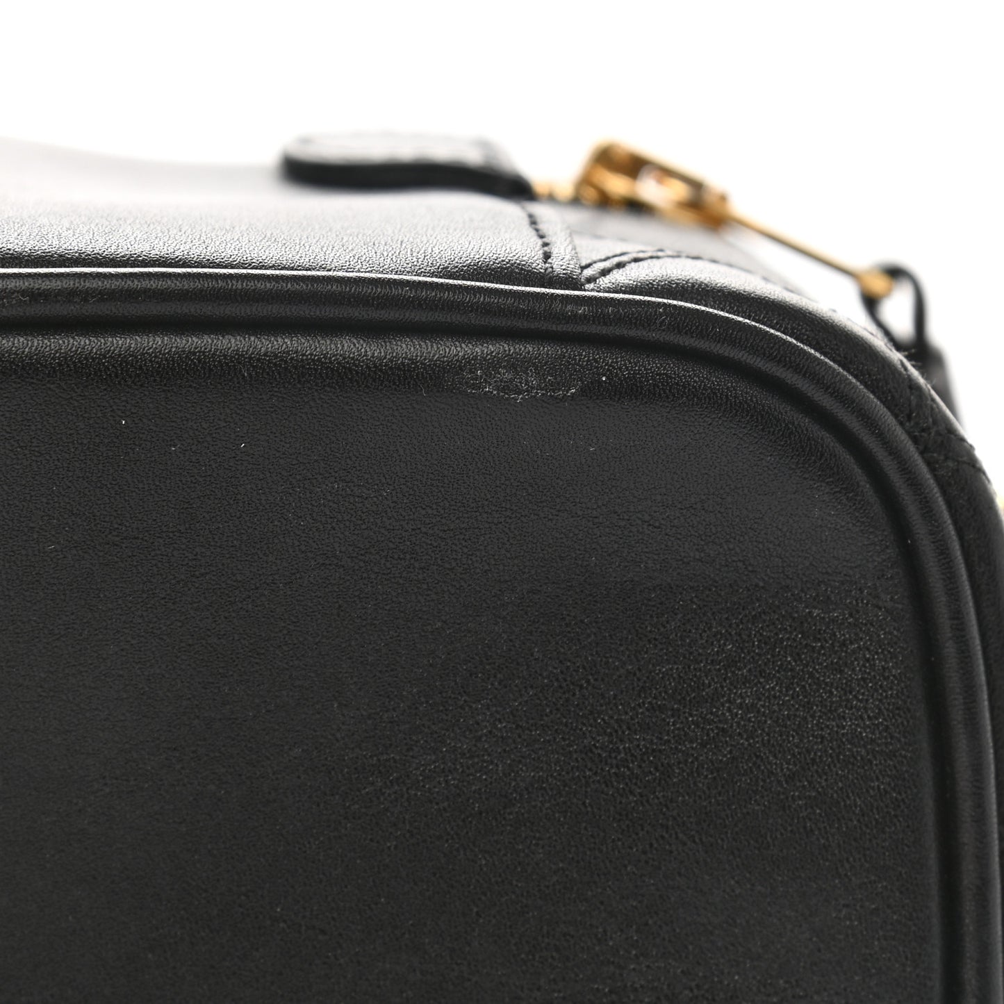 Lambskin Vanity Cosmetic Case Black