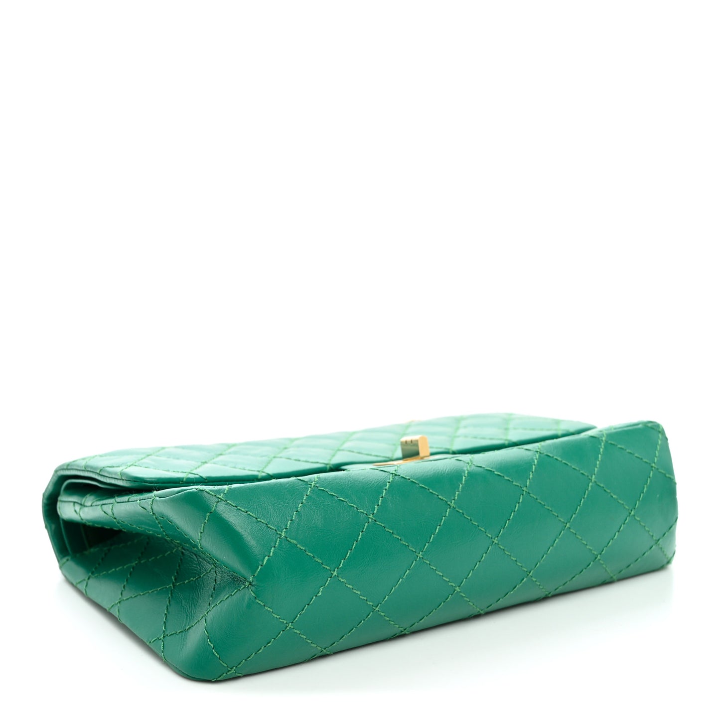 Aged Calfskin Quilted 2.55 Reissue 225 Flap Green