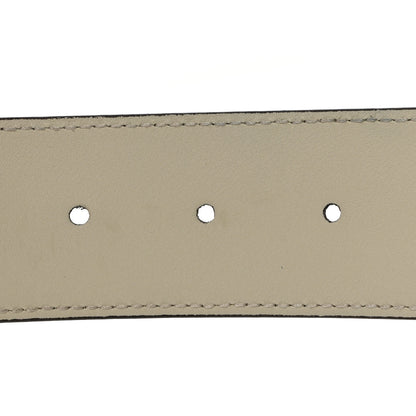 Gucci Plutone Calfskin Palladium Double G 40mm Belt 100 40 Mystic White 5 of 6