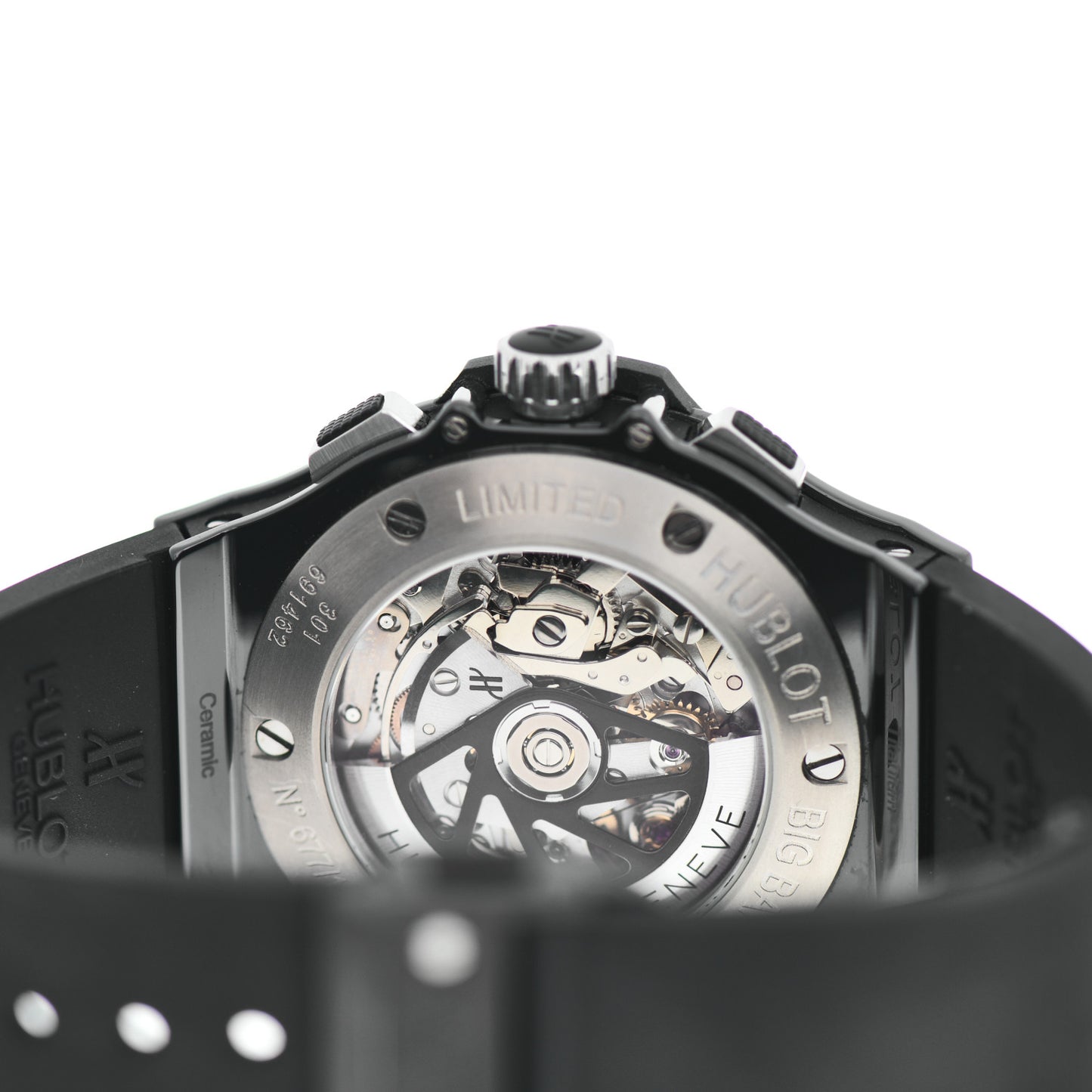 Ceramic Carbon Rubber 44mm Big Bang Luna Rossa Limited Edition Automatic Watch Black 301.CM.131.RX.LUN06
