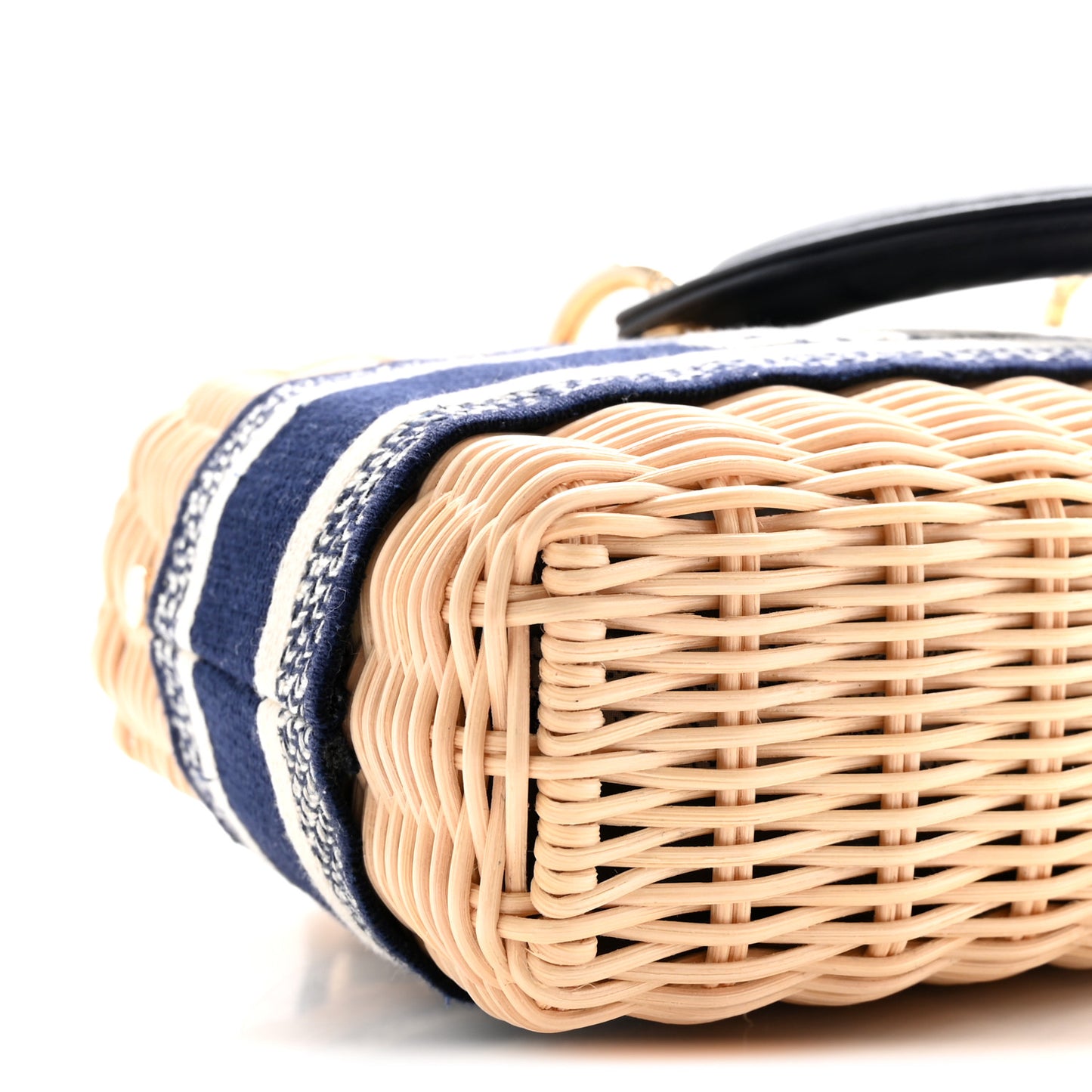 Wicker Oblique Dioriviera Medium Lady D-Joy Bag Blue