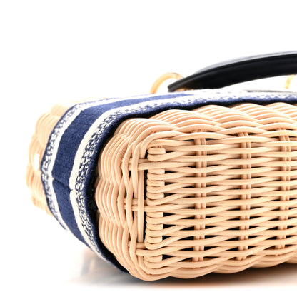 Christian Dior Wicker Oblique Dioriviera Medium Lady D-Joy Bag Blue 7 of 8