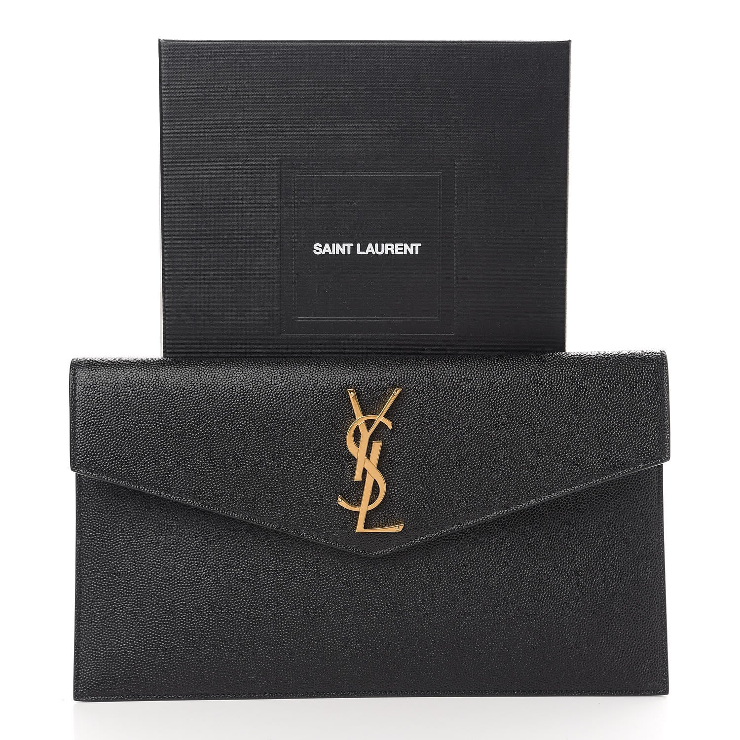 Saint Laurent Grain De Poudre Uptown Pouch Black 6 of 6