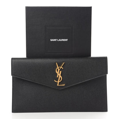 Saint Laurent Grain De Poudre Uptown Pouch Black 6 of 6