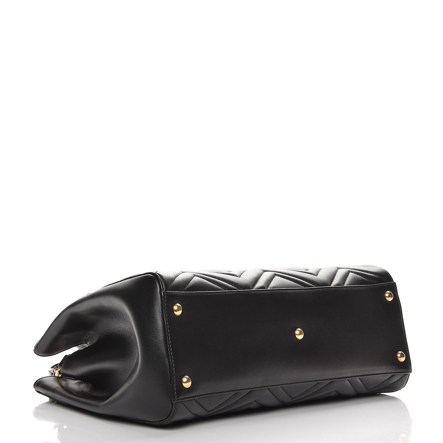 Calfskin Matelasse Medium GG Marmont Tote Black