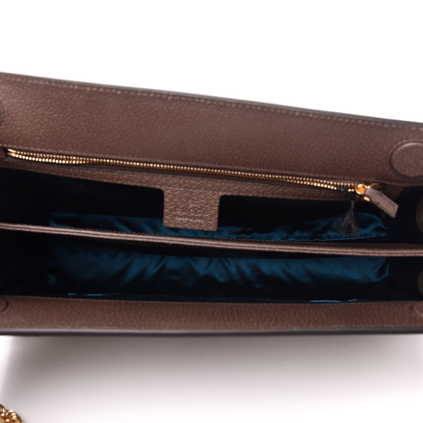 GG Supreme Monogram Web Medium Ophidia Chain Shoulder Bag Brown