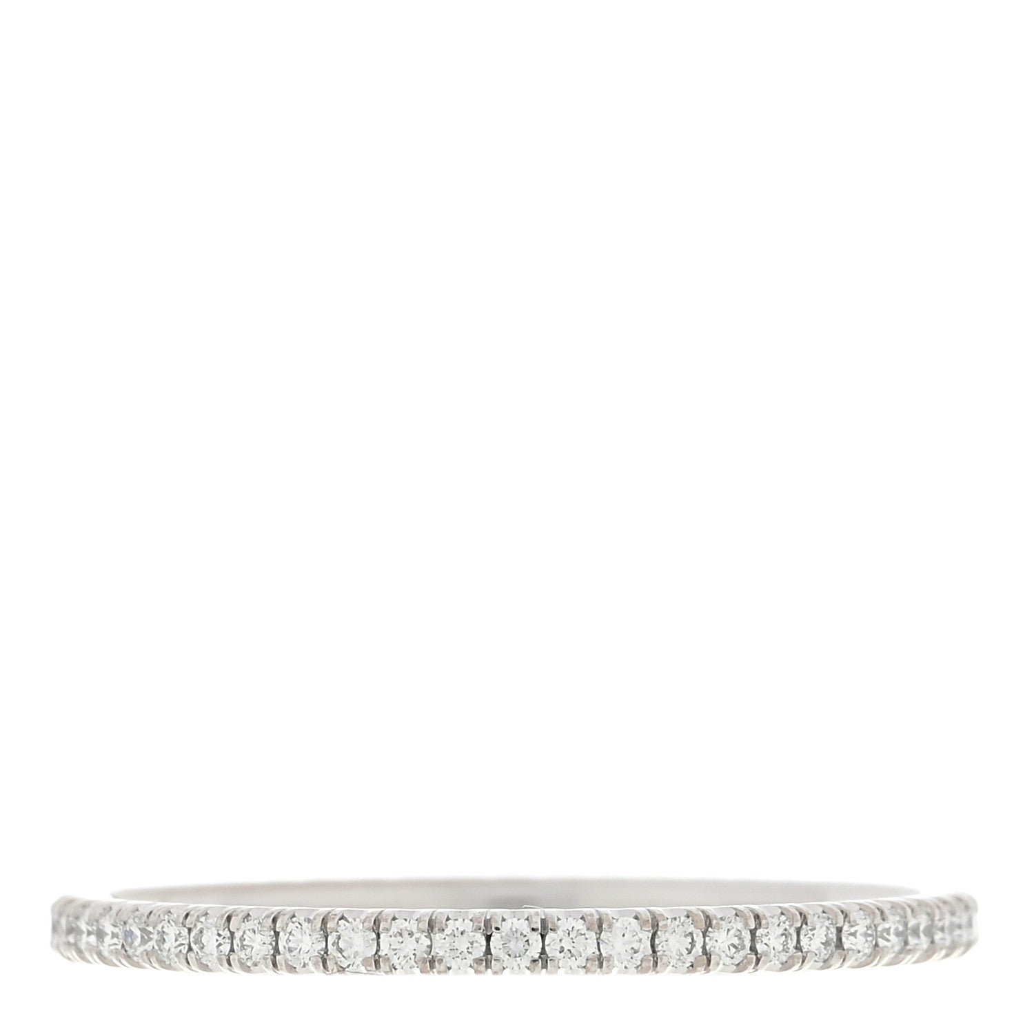 Cartier 18K White Gold Diamond 1.5mm Etincelle de Cartier Wedding Band Ring 57 8 1 of 4