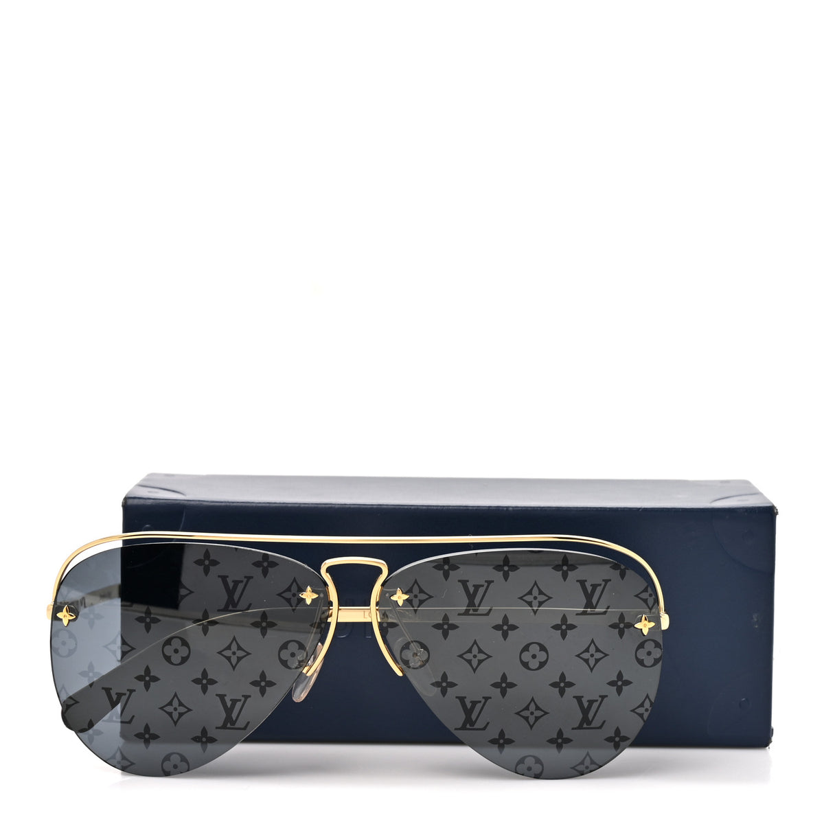 Metal Monogram Grease Sunglasses Z1172W Gold