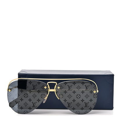 Louis Vuitton Metal Monogram Grease Sunglasses Z1172W Gold 7 of 7