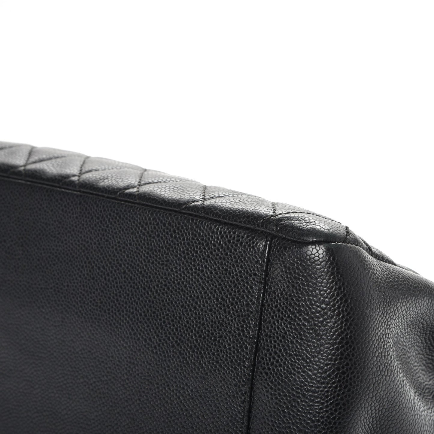 Caviar Quilted Grand Shopping Tote GST Black