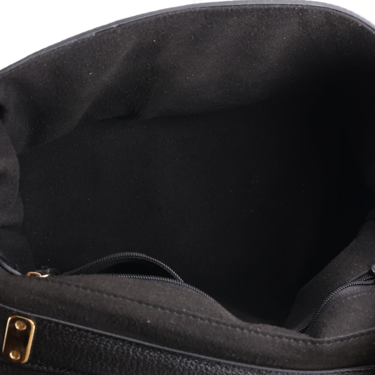 Glossy Goatskin Medium Lily Black