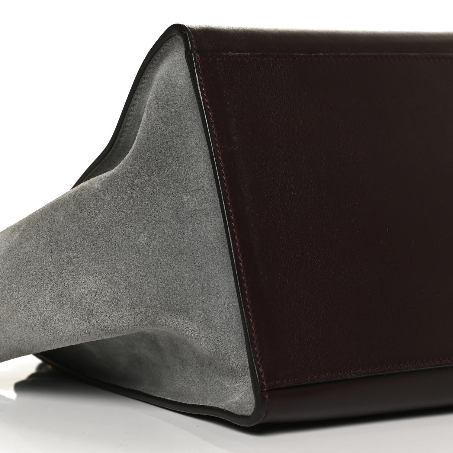 Celine Smooth Calfskin Suede Medium Tri-Color Trapeze Dark Grey 8 of 13
