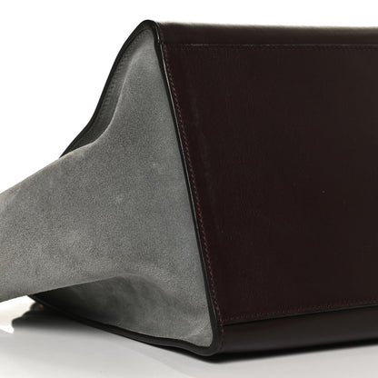 Celine Smooth Calfskin Suede Medium Tri-Color Trapeze Dark Grey 8 of 13