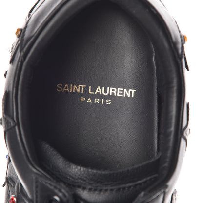 Saint Laurent Nappa Star Court Classic Sneakers 36.5 Black 7 of 9