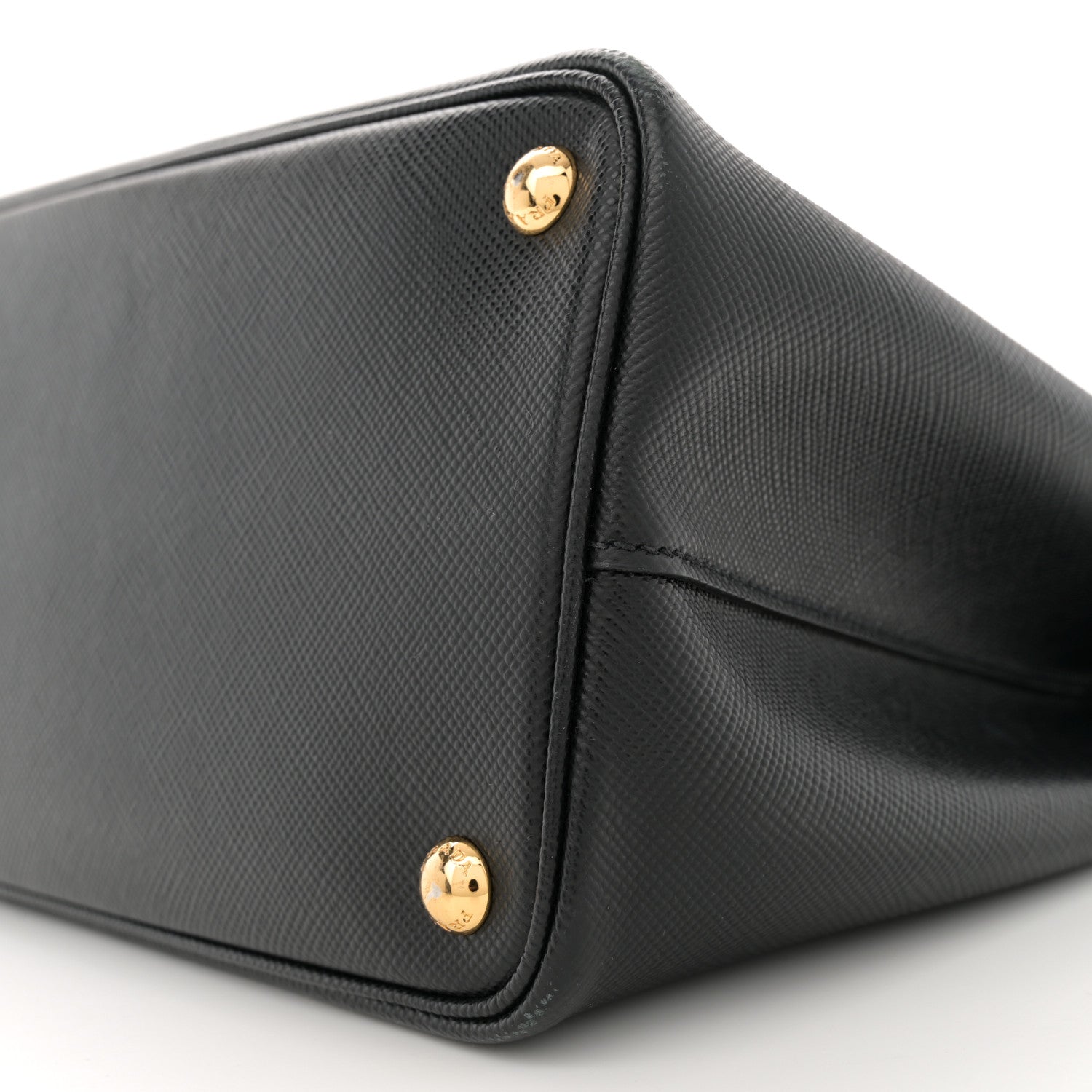 Prada Saffiano Cuir Medium Double Bag Black Mughetto 10 of 13