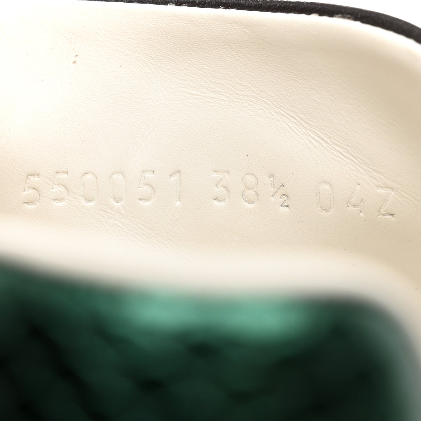 GG Supreme Monogram Bees Ayers Web Womens Ace Sneakers 38.5 Beige Oro Green Red