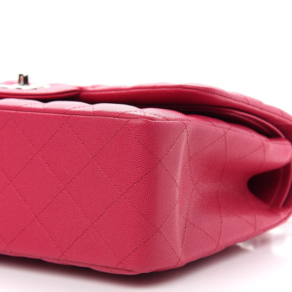 Chanel Caviar Quilted Jumbo Double Flap Dark Pink 9 of 9