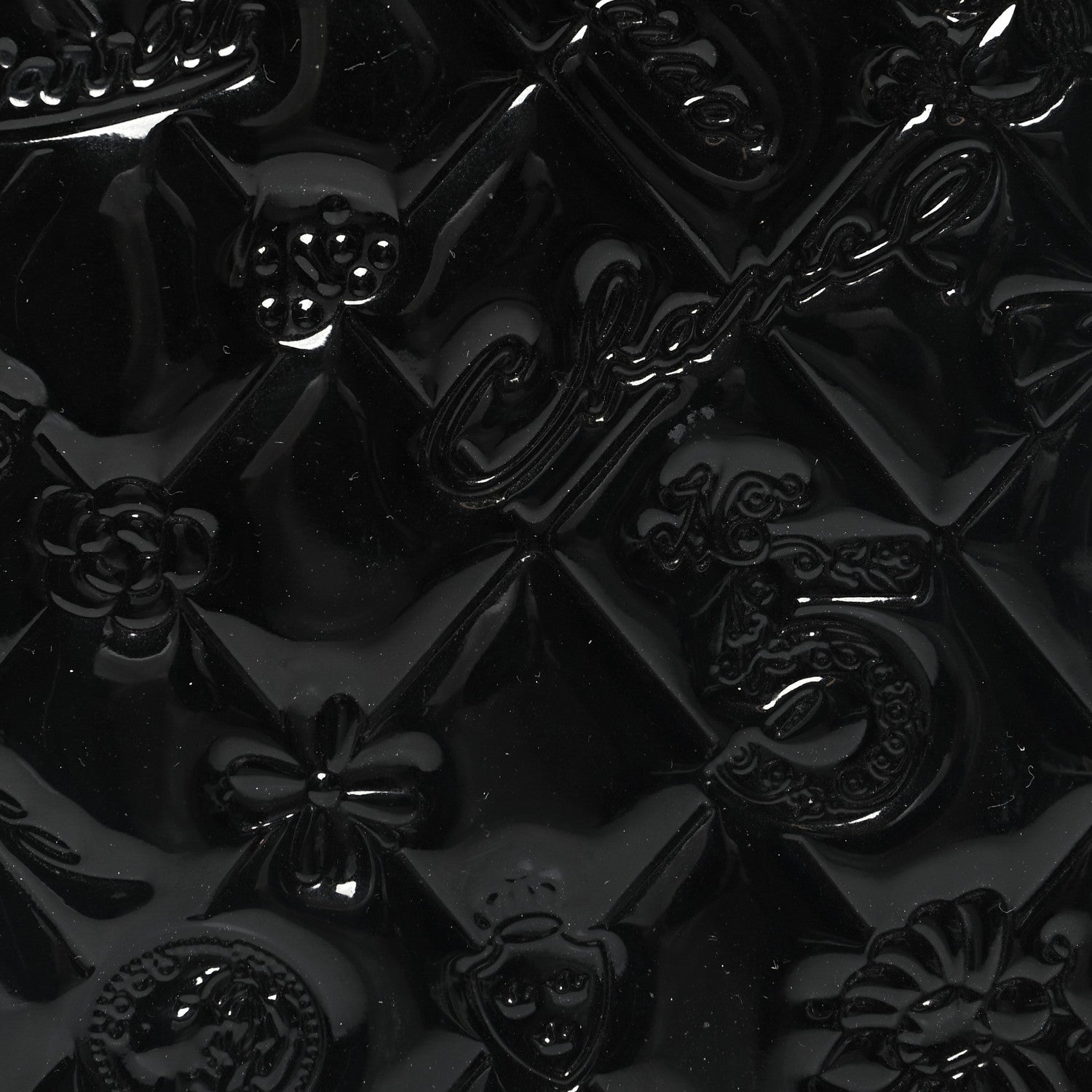 Chanel Patent Calfskin Lucky Symbols Yen Wallet Black 8 of 9