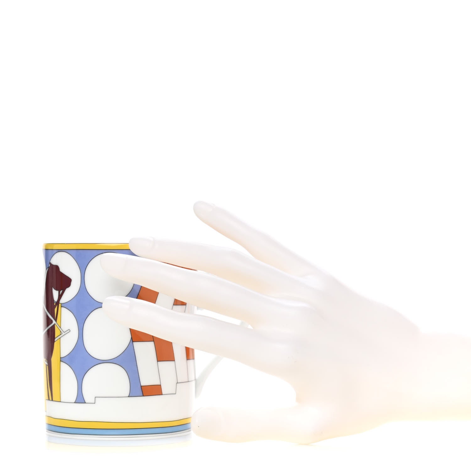 Hermes Porcelain Promenade Au Faubourg Mug Set of 2 2 of 11