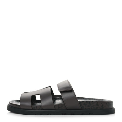 Hermes Calfskin Chypre Sandals 39 Ecorce 1 of 8