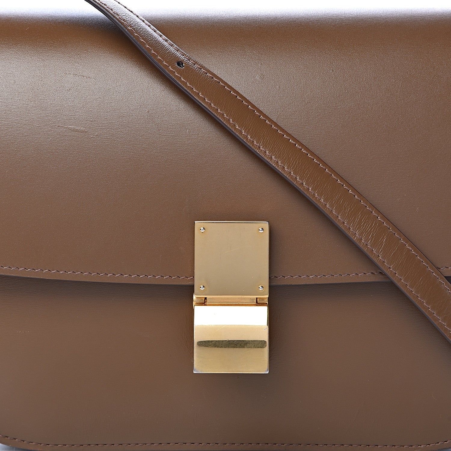 Celine Box Calfskin Medium Classic Box Flap Bag Camel 10 of 13