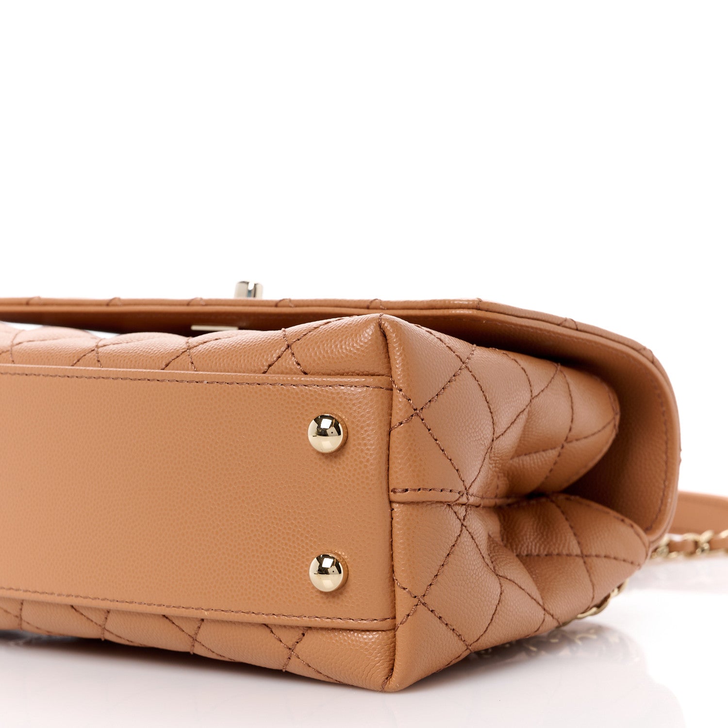 Chanel Caviar Quilted Mini Coco Handle Flap Brown 11 of 13