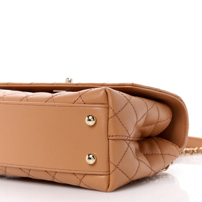 Chanel Caviar Quilted Mini Coco Handle Flap Brown 11 of 13