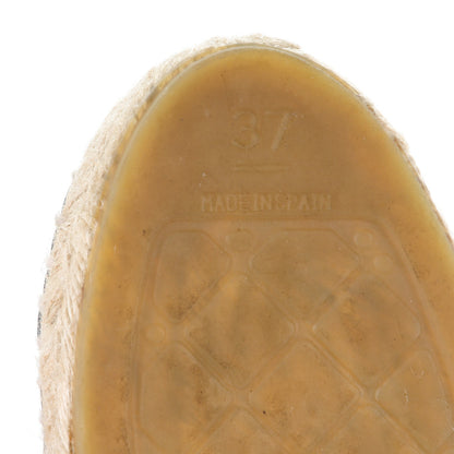 Chanel Lambskin CC Espadrilles 37 Black 6 of 11