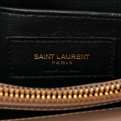 Saint Laurent Calfskin Y Quilted Monogram Small Loulou Chain Satchel Dark Beige 6 of 12