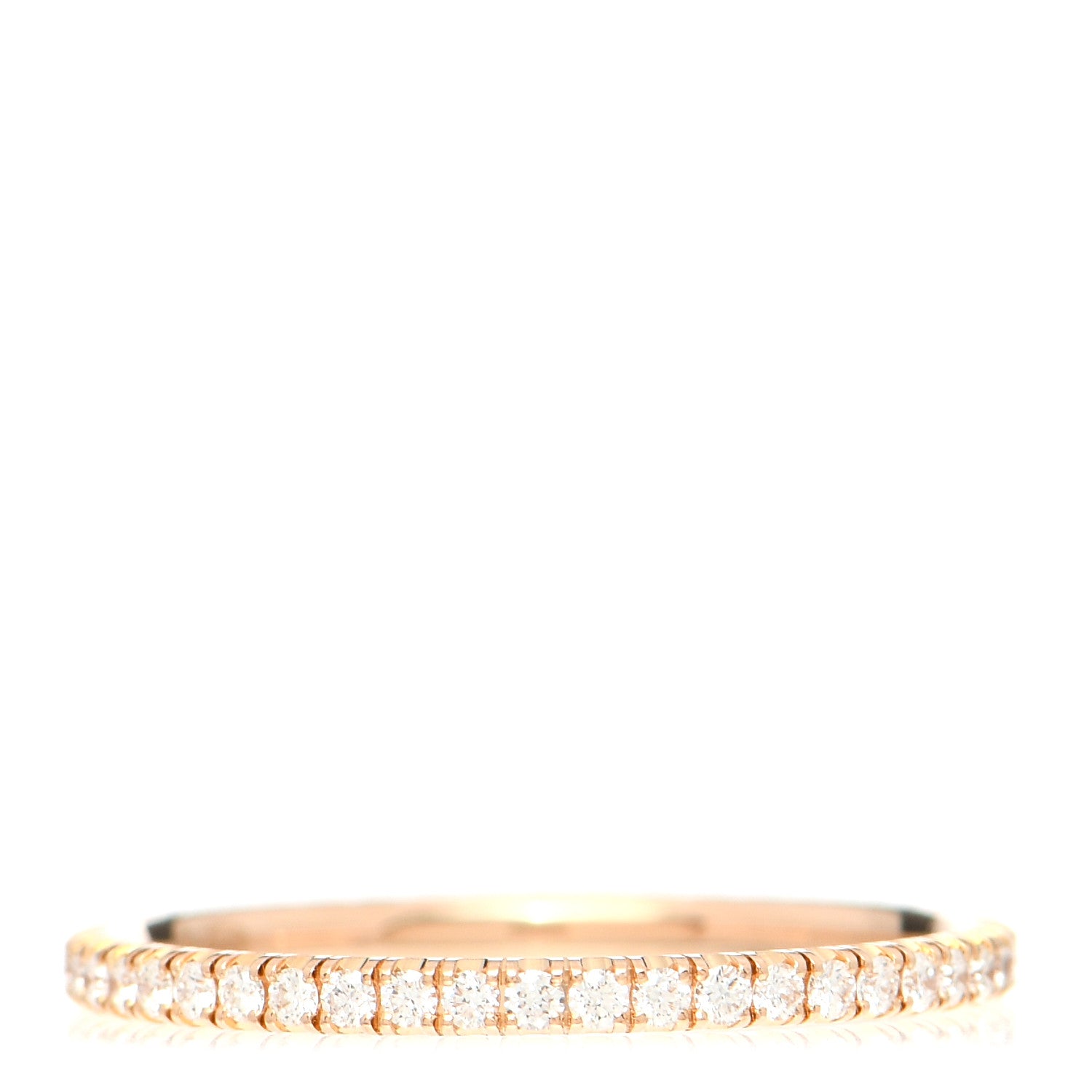 Cartier 18K Pink Gold Diamond 1.5mm Étincelle de Cartier Wedding Band Ring 49 4.75 3 of 5