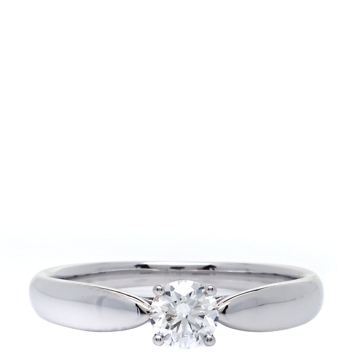 Platinum Diamond .29ct Harmony Solitaire Engagement Ring 49 4.75