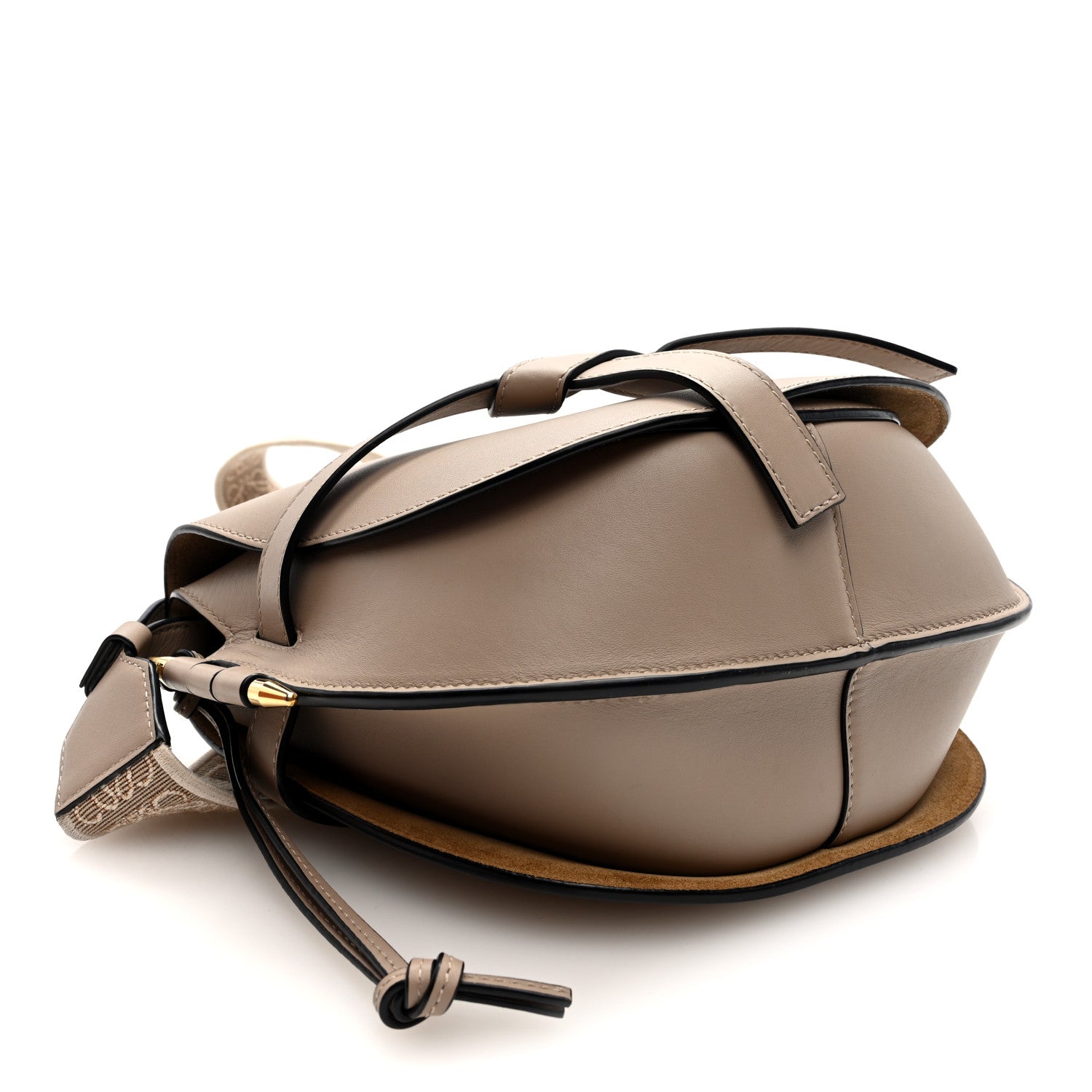 Loewe Soft Calfskin Jacquard Small Gate Crossbody Bag Sand 4 of 10