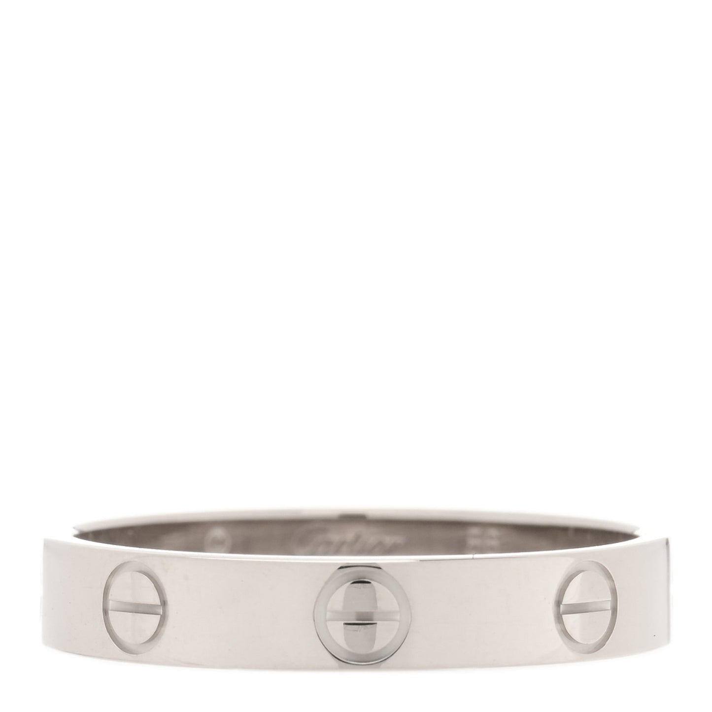 18K White Gold 3.5mm LOVE Wedding Band Ring 56 7.5