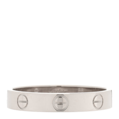 Cartier 18K White Gold 3.5mm LOVE Wedding Band Ring 56 7.5 1 of 5