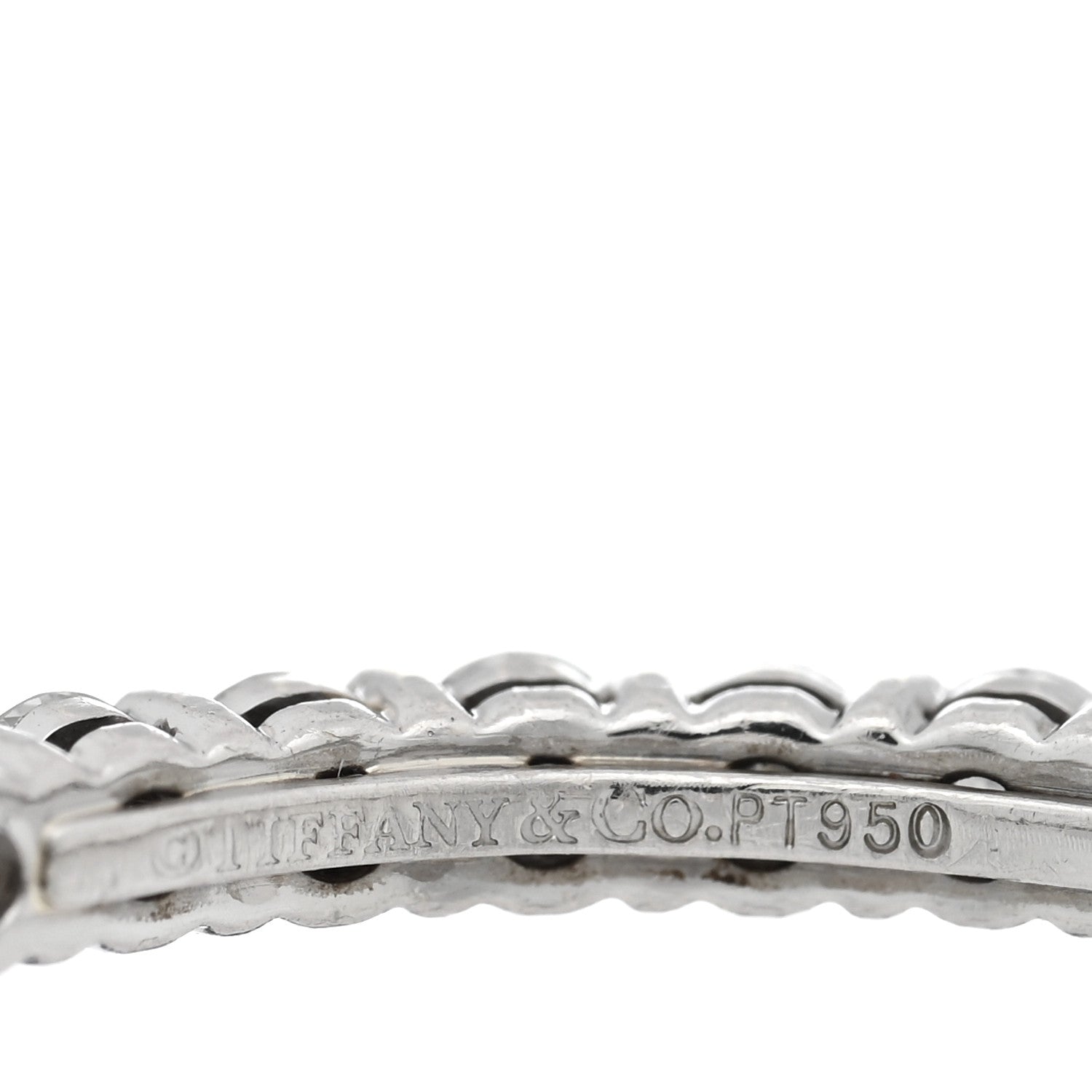 Tiffany Platinum Diamond 2.2mm Full Circle Forever Band Ring 50 5.5 4 of 4