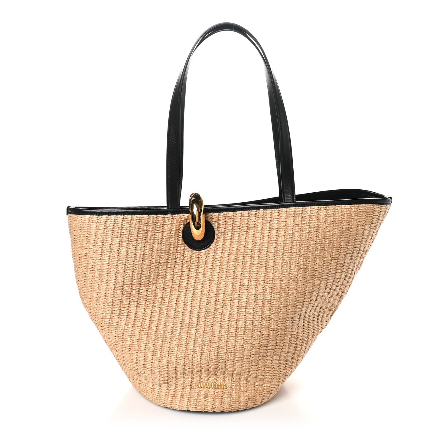 Raffia Calfskin The Bambola Ivory Black