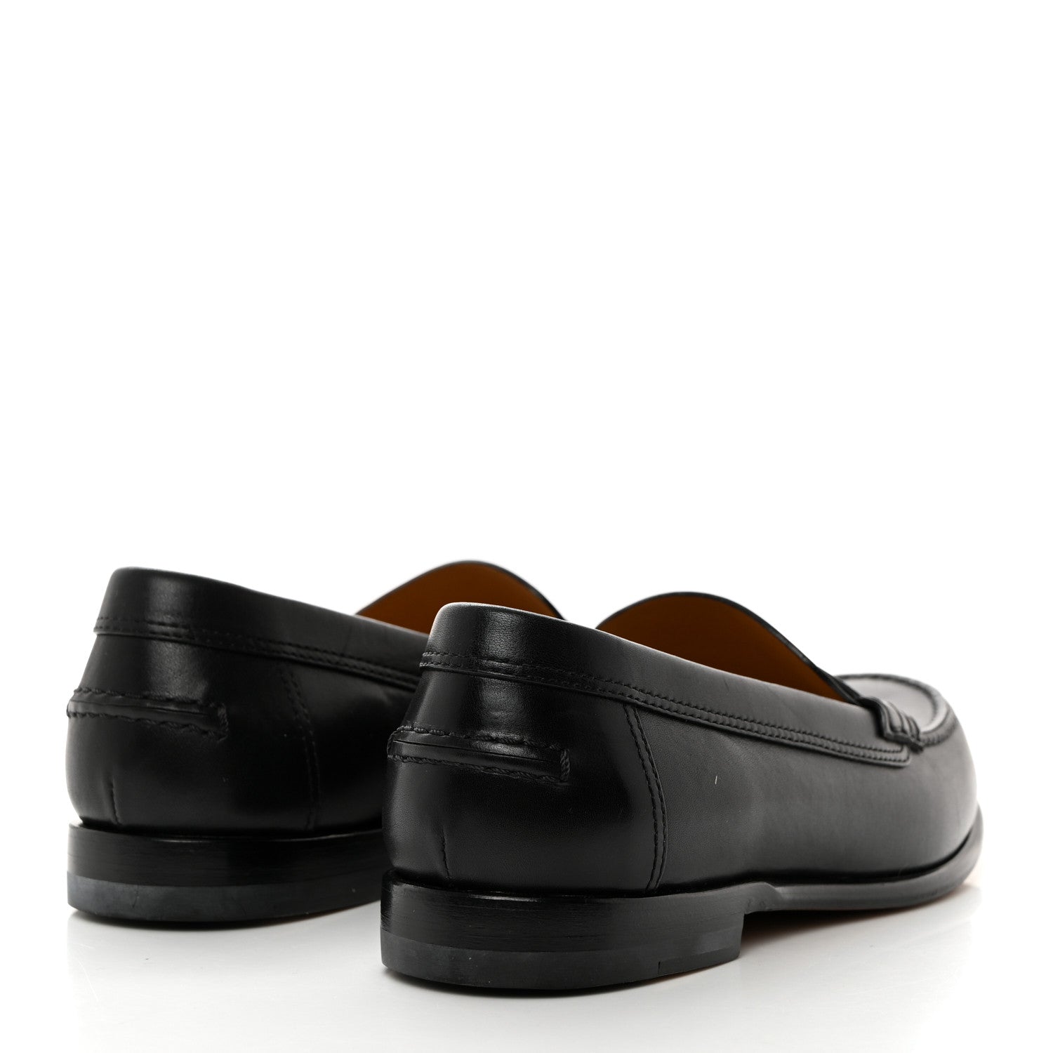 Hermes Calfskin Womens Kennedy Loafers 35.5 Black 4 of 9