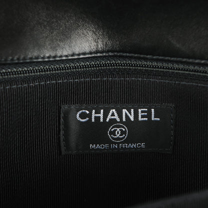 Chanel Lambskin Quilted Chocolate Bar Mademoiselle Accordion Flap Black 7 of 8