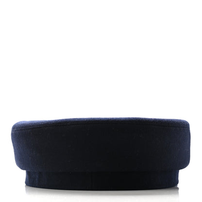Hermes Cashmere Womens Belle-Ile Cap 58 Navy 5 of 12