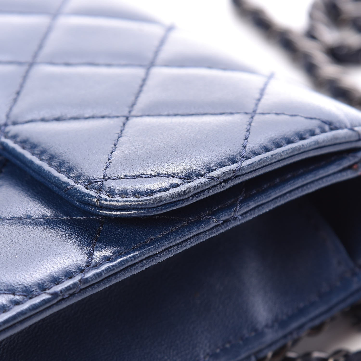 Chanel Lambskin Quilted Mini Crossing Times Flap Blue 18 of 19