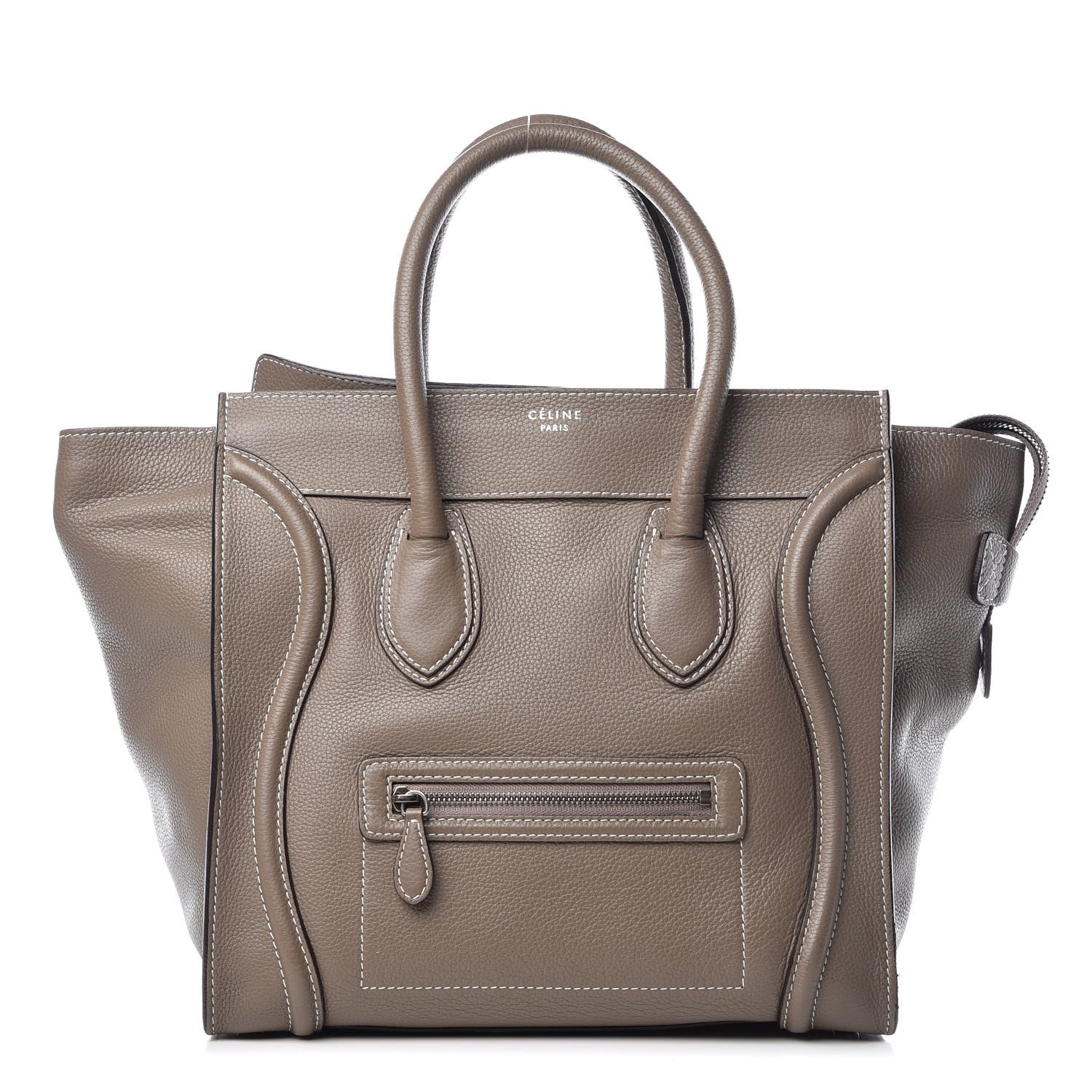 Celine Pebbled Calfskin Mini Luggage Souris 1 of 14